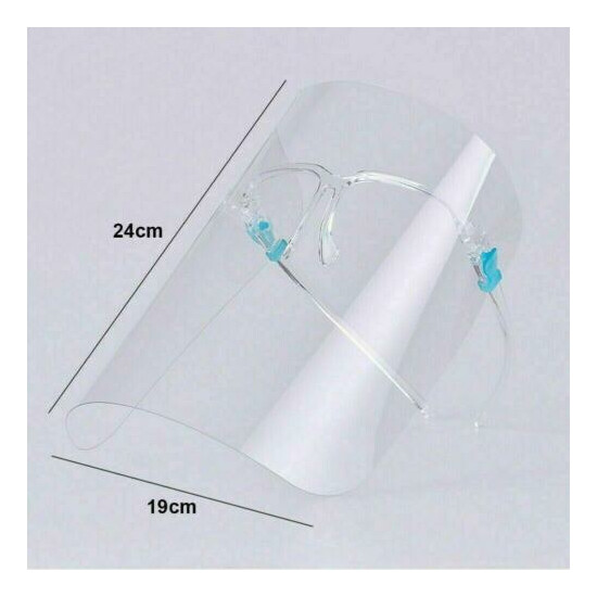 Face Shield/ Full Protection Cover/ Clear Face Protector/ Goggle Shield x 4 PCS image {3}