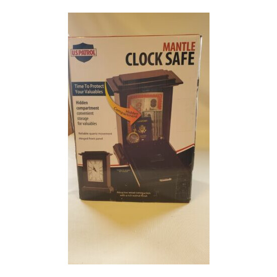 Premium MANTLE Clock Hidden Big Safe Secret Jewelry Security Money Cash Keys Box image {1}