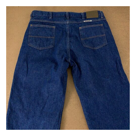 Armorex FR Unifirst Men's Size 38x34 Dark Wash Denim Flame Resistant Work Jeans image {4}
