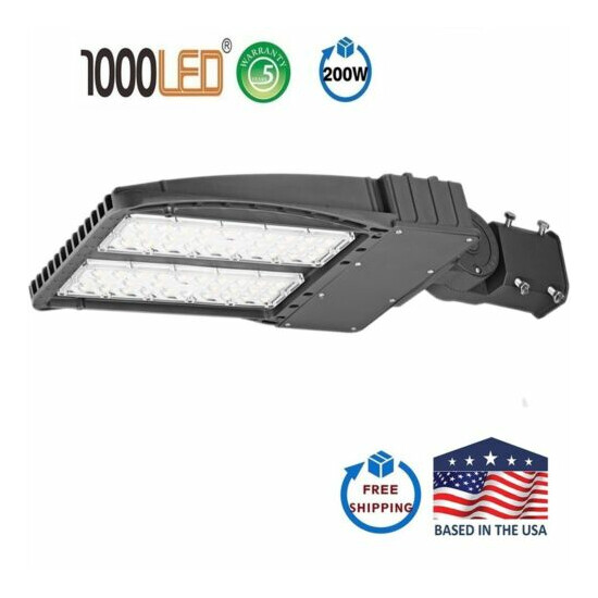 1000LED LED Parking Lot Light 200W, IP66 LED Shoebox Light, Street Area Lighting image {19}
