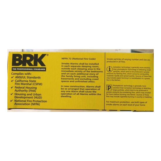 BRK First Alert Smoke Alarm - SA350B 10-Year Lithium Power Tamperproof Detector image {3}