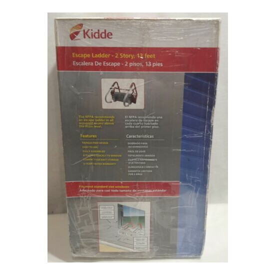 Kidde Two-Story Fire Escape Ladder with Anti-Slip Rungs KL-2S, 13-Foot, New image {2}