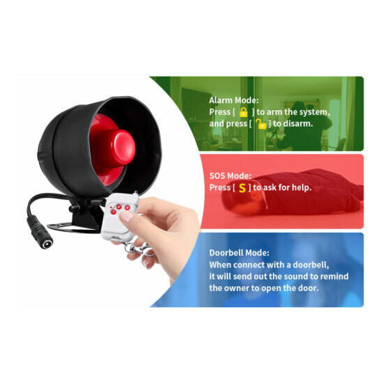 433mHz Wireless Alarm System Kit for Home Security Siren Speaker Burglar Alert  image {2}