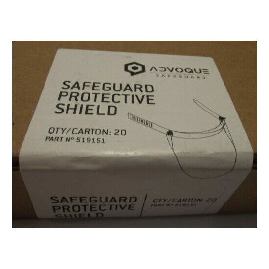 Advoque Sealed Box 20 FACE SHIELDS 519151, Safeguard Protective Shields FREE S&H image {2}