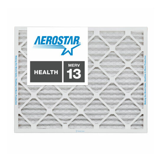 Aerostar 16x25x1 MERV 13 Furnace Air Filter, 12 Pack image {1}