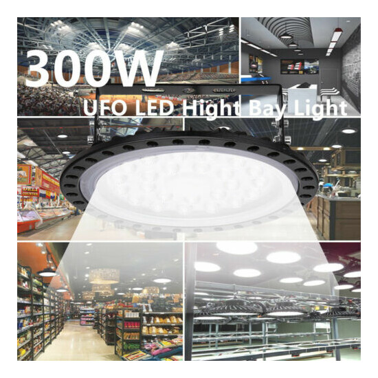 300W UFO LED High Bay Light Warehouse Industrial Light Fixture 30000LM Thumb {1}