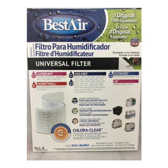 BestAir Model All-2 Replacement Humidifier Wick Filter Universal Cut to Size  image {3}