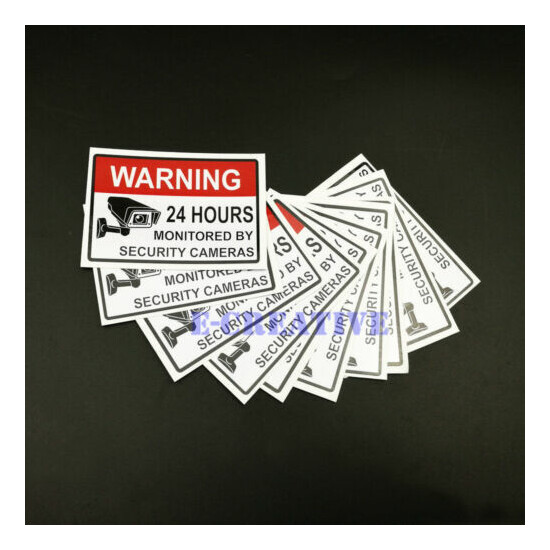 30PCS WARNING SIGNS 24 HOUR VIDEO SURVEILLANCE SECURITY SIGN - CCTV CAMERA SIGN image {3}
