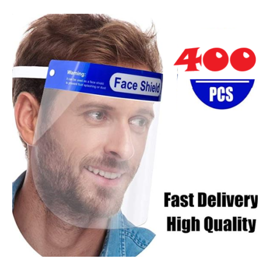 400 pieces --(2 X cases of 200)--Protective Face Shields - North American stock! image {1}