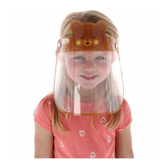 KIDS FACE SHIELD SAFETY COVER GUARD REUSABLE FULL PROTECTION VISOR 10 PACK image {22}