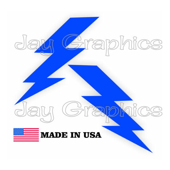 Hard Hat LIGHTNING BOLT Stickers | Bad Ass Electrician Voltage Volt Decals | USA image {1}