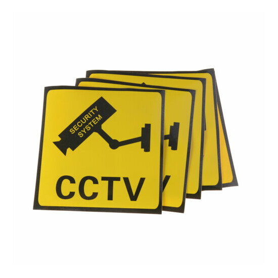 3x/set CCTV Security System Camera Sign Waterproof Warning Stickers DD image {2}