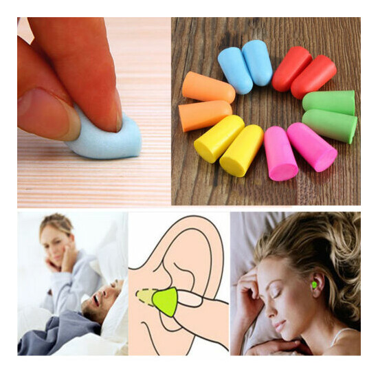 10 20 50Pairs Practical Foam Ear Plugs Tapered Sleep Noise Prevention Earplugs  image {2}