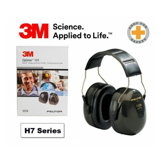 3M H7A, Peltor Optime 101 Over-the-Head Earmuff Hearing Protection 27 DB image {1}