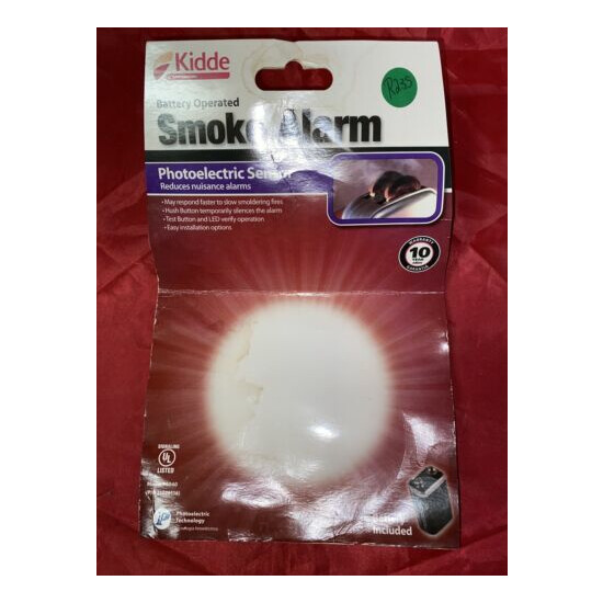 Small Kidde Battery Operated Smoke Alarm Photoelectric Sensor P9040 - image {1}
