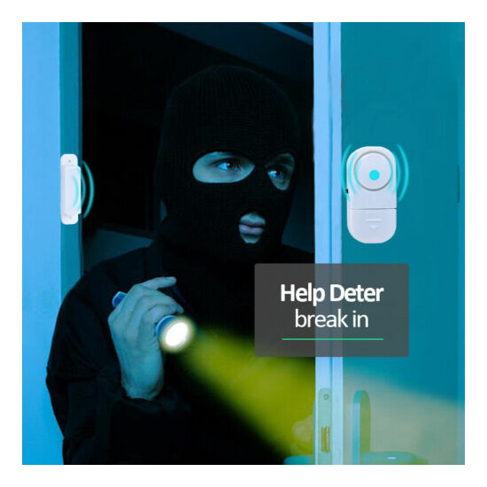 8 Packs Wireless Security Burglar Alarm Home Window Door System Magnetic Sensor image {3}
