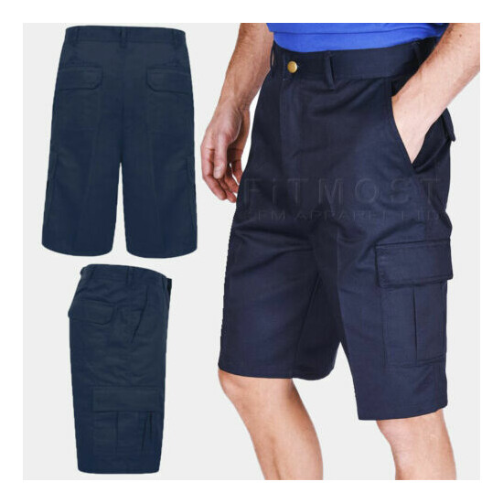Mens Cargo Work Shorts Combat Half Pants Multi Pockets Casual Workwear Shorts image {3}