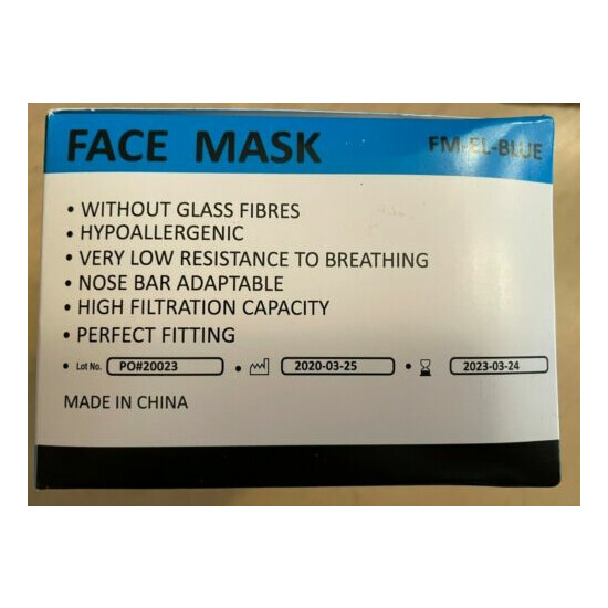 Protective Face Mask Breathable Non-Woven Mouth Cover | Pack of 50 Pcs - Blue image {3}
