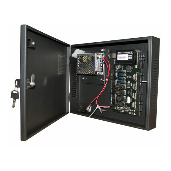 4 Doors ZK C3 400 Access Control Board Systems & 600lbs Magnetic Lock Power Box image {2}