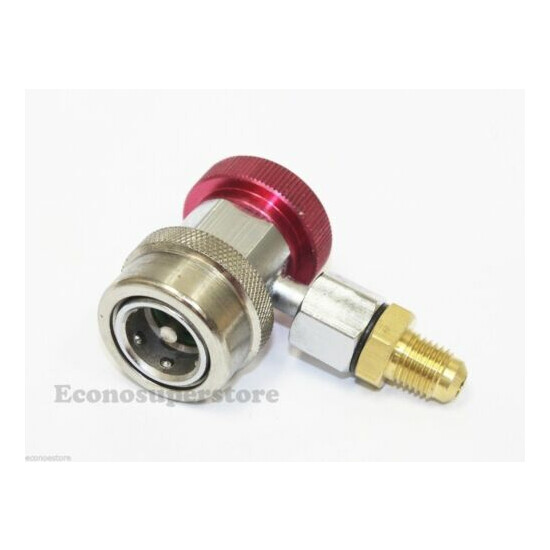 1/4" SAE Male Flare High Automotive Quick Coupler Connectors Adapter HVAC R134a image {2}