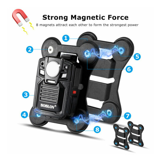 Magnetic Force Portable Small Volume X Shape Bracket for Body Camera Replace Kit image {1}