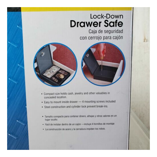 STEELMASTER Drawer Safe Black 6x7x2 #227107004 Lock Box Jewelry Money image {3}