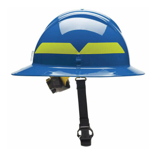 BULLARD FHBLR Fire Helmet,Blue,Thermoplastic image {1}