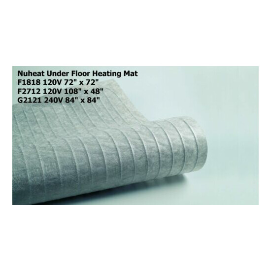 Nuheat UnderFloor Heating Mats (F1818, F2712, G2121) 120V, 240V-Choose Size- NEW image {1}