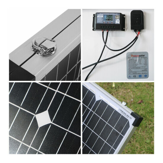 100W Portable Foldable Solar Panel With 12v Controller for Car Battery/RV/Home image {7}