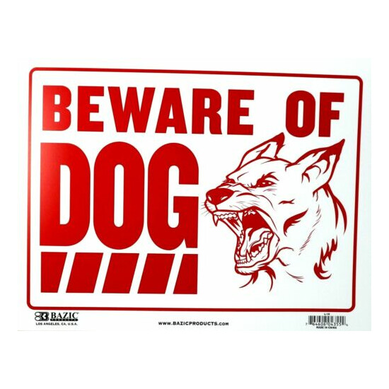 BEWARE OF DOG Security Sign 41 cm x 30 cm BAZIC Products  image {1}