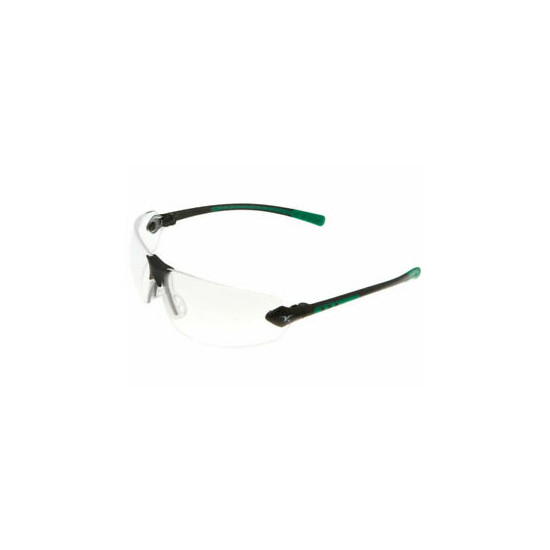 Encon Veratti 429 Safety Glasses Clear Anti-Fog Lens/ Green Frame ANSI Z87.1 image {1}