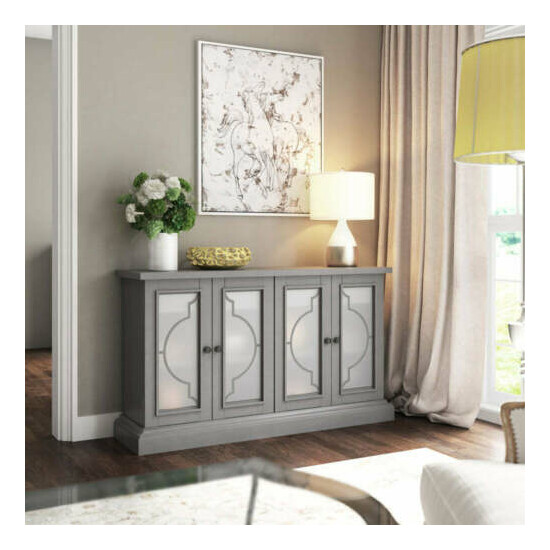 Classic Flame Living Room Sideboard With Frosted Glass Doors OT6548-PG22 image {1}