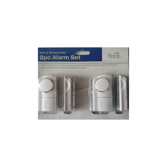 2 X EASY TO FIT WIRELESS DOOR / WINDOW / HOME / SHED / GARAGE ETC ALARMS image {1}
