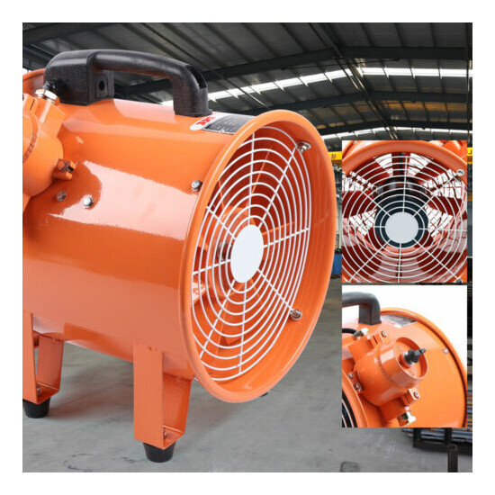 12" Tube Axial Fan- 1/2 Hp- 1 Phase- 2,191 CFM - Ventilator Explosion Proof 110V image {1}