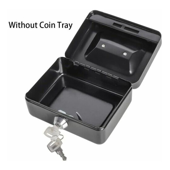 Small Fireproof Security Box Safe Chest Key Lock Money Document Cash Jewelry New image {2}