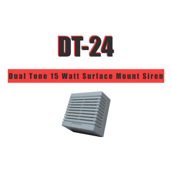 ATW Security DT-24 Dual Tone 15 Watt Surface Mount Siren New Home Business Alarm image {1}