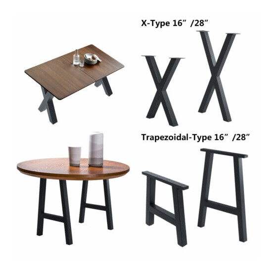 16" 22'' 28" Metal Table Legs Cast Iron Desk Leg DIY Furniture Coffee Table Legs image {1}