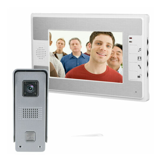 7inch Monitor TFT Wired LCD Video Doorbell Door Ring Intercom Security Camera image {1}