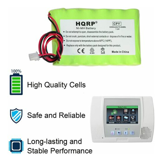 HQRP Battery for Apxalarm APX32EN, APX32ENSIA, APX32SIA Security System image {4}