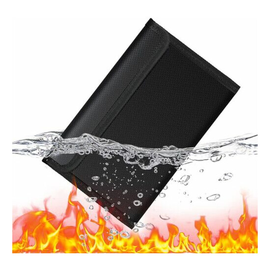 Fireproof Money Bag Waterproof Safe Cash Box Document Envelope File Pouch Case image {1}
