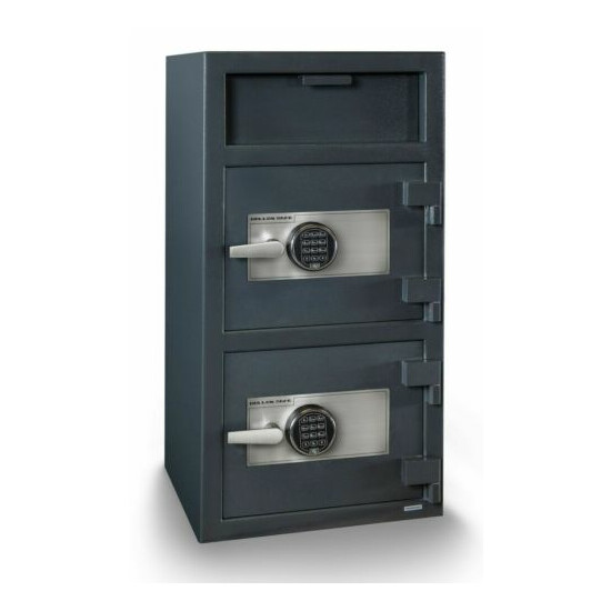 Hollon Safe B-Rated Double Door Depository Drop Safe Electronic Lock FDD-4020EE image {1}