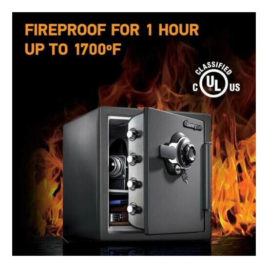 Fireproof Safe and Waterproof Safe with Dial Combination 1.23 cu ft Home Safety  image {4}