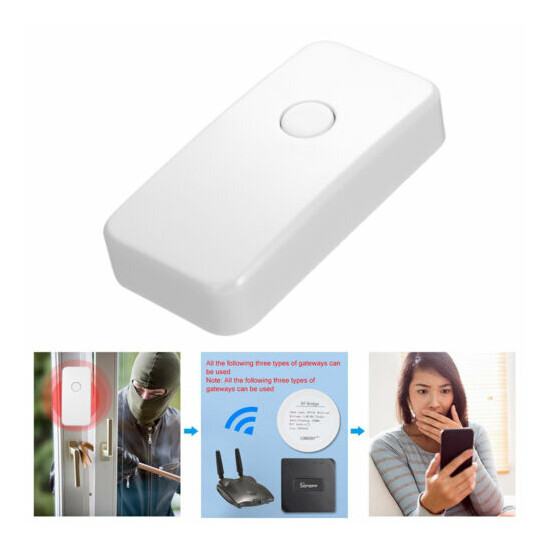 eWeLink Wireless Smart Vibration Detector Warning Shock Door Window Sensor C8G0 image {1}