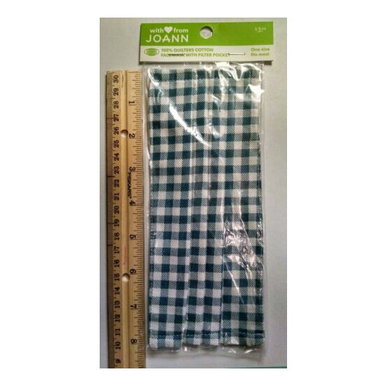 Washable Pleated Quilters Cotton Face Masks Gingham Plaid One Size Fits Most  image {6}