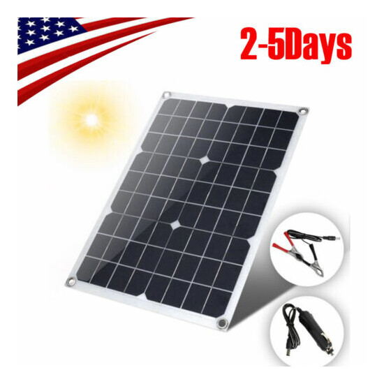 20W Watt Semi Flexible Solar Panel Battery Charger Controller Kit+ Controller A+ image {1}