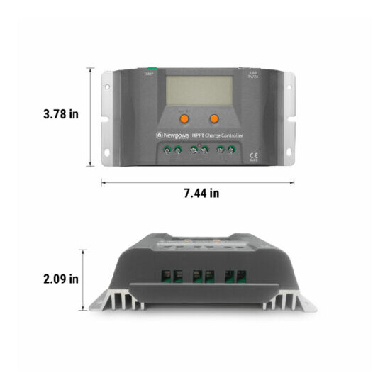 Newpowa MPPT 10A/15A/30A 12V/24V Auto Battery Regulator With LCD Display image {3}