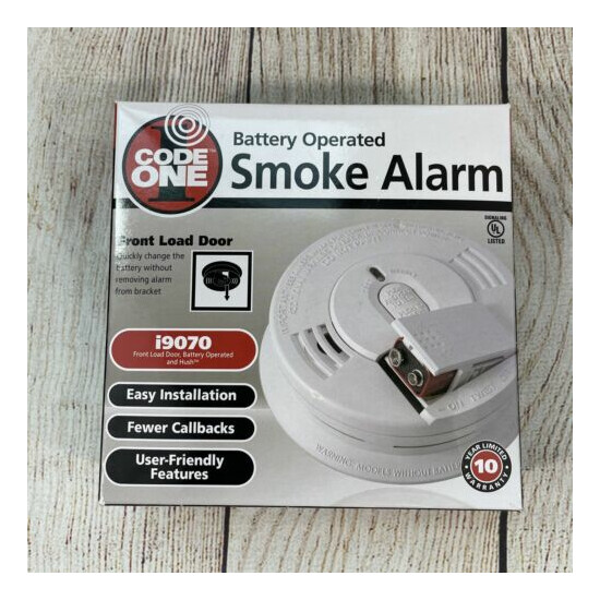 Kidde Code One Smoke Alarm Battery Operated Smoke Alarm i9070 w 10 Year Warranty image {1}