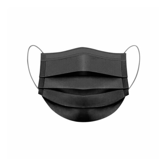 Black Face Masks 50 Pack USA Seller image {1}