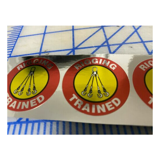 (4) Funny RIGGING TRAINED Hard Hat ,Welding Helmet Stickers Construction Decal  image {3}