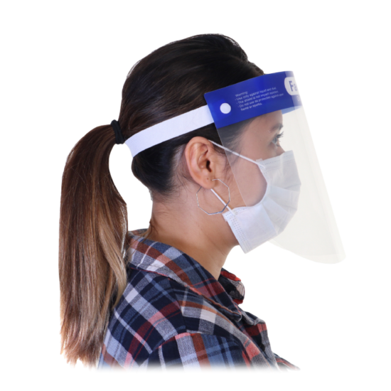 Reusable Face Shield with Foam Forehead Band and Elastic Strap NEW image {4}